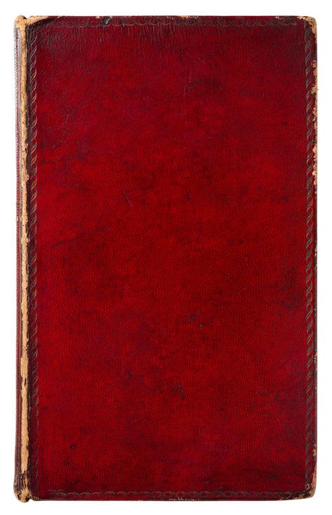 Stara książka w czerwonej skórzanej okładce